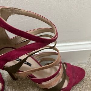 ZARA Multicolor Strappy Heels | Women’s Size 6 | Bold & Chic | Velvet Rose